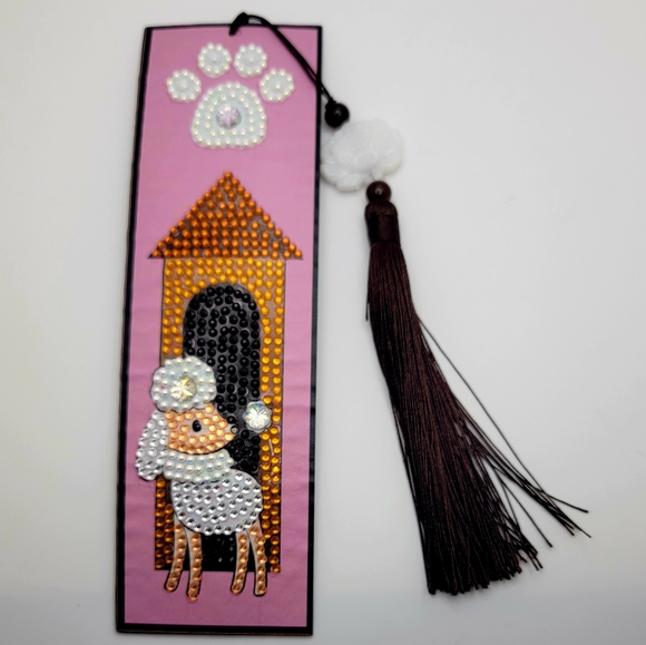 Poodle Bookmark Pink Diamond Painted - Picture 5 of 6